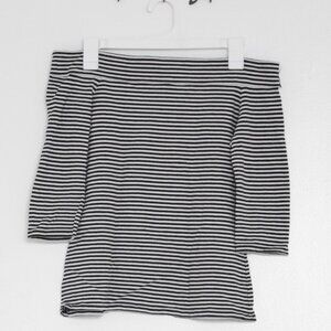 LOFT Off the Shoulder Striped Top